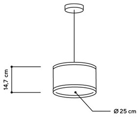 ALMUT 2610 závesná lampa Ø 25 cm, čisté seno