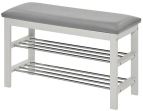 Skrinka Na Topánky So Sedadlom Gc0835 Biela/Šedá