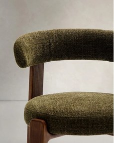 Kaki/hnedá jedálenská stolička z jaseňového dreva Granite – Kave Home