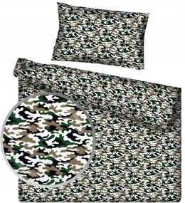 INTERMEDIC SK Posteľná obliečka Army Green 140x200/70x90 cm