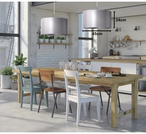 Duolla - Luster na lanku CANNES 1xE27/15W/230V pr. 45 cm strieborná