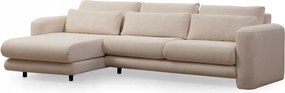 Rohová sedačka Lelysena (L) (béžová čierna)
