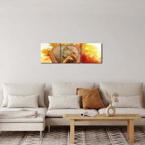 Obraz afrických zvieratiek (s hodinami) (90x30 cm)