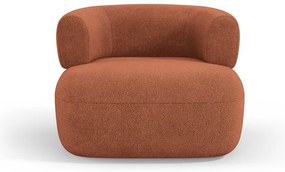 Kreslo z textílie buklé v tehlovej farbe Jenny – Micadoni Home