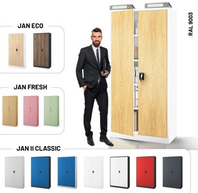 Skrinka na dokumenty biela/zlatý dub: Eco Design JAN H