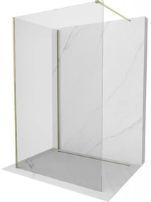 Mexen Kioto sprchová stena Walk-in 130 x 105 cm, transparentná, zlatá - 800-130-212-50-00-105