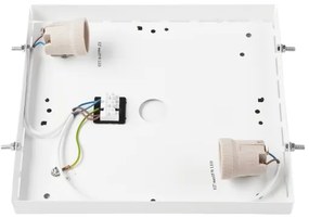 Stropné svietidlo NATURAL SQUARE 2xE27/15W/230V 31x31 cm borovica/biela