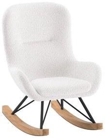 Biele hojdacie detské kresielko z textílie buklé ROCKY – Vipack