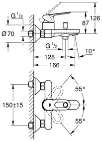 GROHE 23603000 - Vaňová batéria BAULOOP DN 15 lesklý chróm