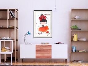 Artgeist Plagát - I Believe I Can Fly [Poster] Veľkosť: 20x30, Verzia: Čierny rám