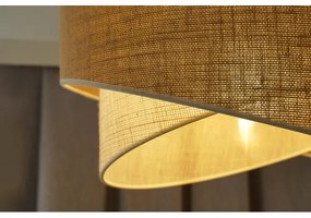 Duolla - Luster na lanku YUTE CELLO 1xE27/15W/230V pr. 45 cm hnedá/šedá