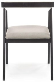 Jedálenská stolička AZUL čierna, sivý zamat