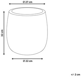 Kvetináč ⌀ 27 cm krémová biela LIVADIA Beliani