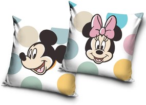 DETSKÁ DEKORAČNÁ OBLIEČKA NA VANKÚŠ MINNIE 40X40 CM VZOROVANÁ