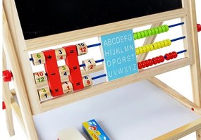 LEAN Toys Drevené tabuľové počítacie hodiny s magnetom