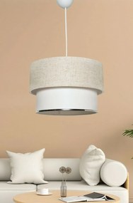 Závesný luster TM121 krémová, biela