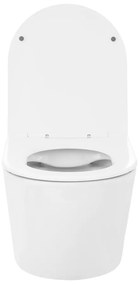 Gamma Mut-301, závesná WC misa Tornado/Rimless 520x365x360 mm + SLIM toaletné sedadlo, biela lesklá, GMA-MUT-301