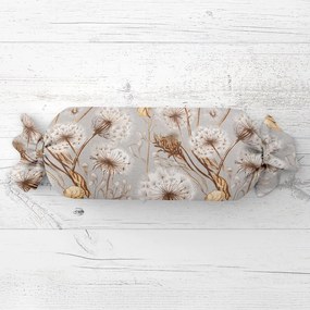 Biante Vankúš valec bonbon Sandra SA-517 Jesenné púpavy na sivom 15x40 cm