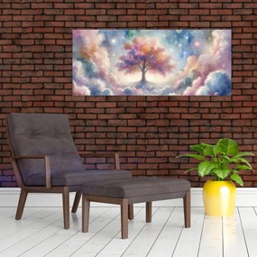Obraz – Strom života v oblakoch (120x50 cm)
