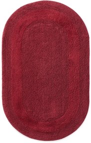 Kúpeľňový koberček Javo Cotton bordový ovál