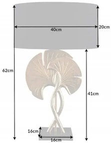 Stolová lampa Gingko 62cm zlatá čierna