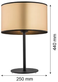 Argon 4297 - Stolná lampa KARIN 1xE27/15W/230V mosadz/čierna