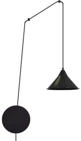 Luster na lanku ABRAMO 1xE27/15W/230V čierna