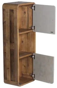 furniture-nabytek.cz - Masívna sada kúpeľňového nábytku Dingle z recyklovanej borovice a MDF, lakovaná, prírodná / sivá