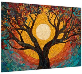 Obraz - Slnko v korune stromu života (70x50 cm)