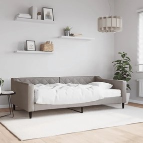 Denná posteľ s matracom sivohnedá 100x200 cm látka 3197416