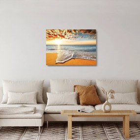 Sklenený obraz - Východ slnka (70x50 cm)
