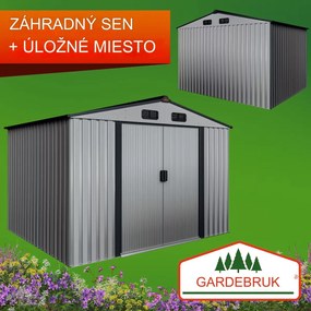 InternetovaZahrada Záhradný domček 260x205x180 cm - šedá