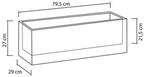 Scheurich Dlhý kvetináč Cube Box (žula/čierna, 80 cm)  (100349940)