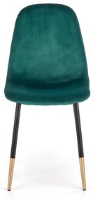Jedálenská stolička K379 - tmavozelená / čierna