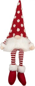 Vianočná dekorácia škriatok s bodkovanou čiapkou Gnome LED - 16*12*32/60 cm