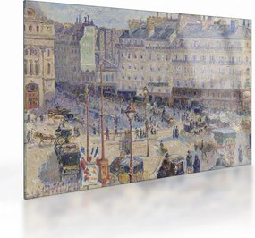 Sklenený obraz - Camille Pissarro, The Place du Havre, reprodukcia (70x50 cm)