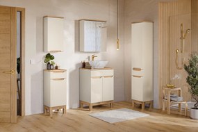Comad Doplnková kúpeľňová skrinka vysoká Bali Cashmere 35 kašmír mat