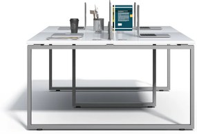 Kancelárska súprava pre 4 osoby Houseland Prime Max 02 280 cm biela