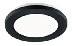 Stropné svietidlo čierne 17 cm vrátane LED 3-stupňové stmievateľné IP44 - Lope