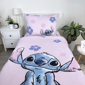 Jerry Fabrics Posteľná bielizeň Lilo a Stitch Pink - Lilo a Stitch - růžová | 140 x 200 cm / 70 x 90 cm