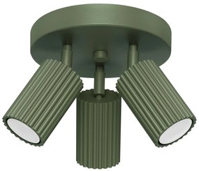 Sollux SL.1620 - Bodové svietidlo KARBON 3xGU10/10W/230V zelená