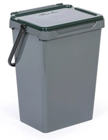 ArtPlast Plastový odpadkový kôš na triedenie odpadu, sivá + tmavo zelená, 35 l