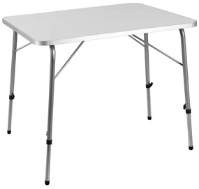 Casaria Kempingový stôl FOKA sklápací, 80x54x50-69cm, biela