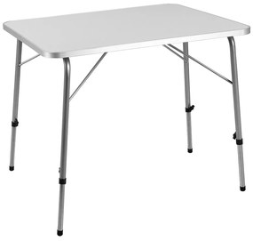 Casaria Kempingový stôl  FOKA sklápací, 80x54x50-69cm, biela