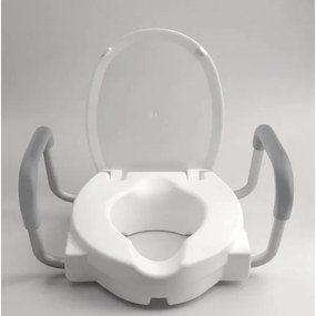 Ridder - Zvýšené WC sedadlo s madlami, biele