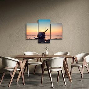 Obraz - Stroskotaná loď (90x60 cm)