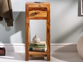 Makassar príručný stolík hnedý 70 cm