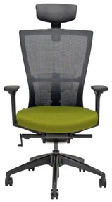 Kancelárska ergonomická stolička MERENS — látka, čierna / viac farieb Červená