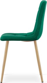 Zelená zamatová stolička KARA