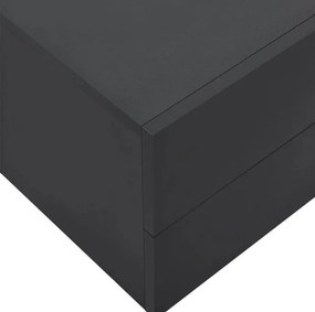 Závesný nočný stolík 40x29x30 cm čierny, 2 zásuvky